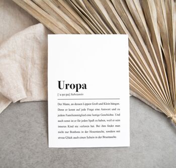 Définition Uropa : carte de voeux avec enveloppe 5