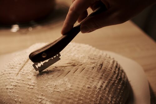 Wooden scoring knife