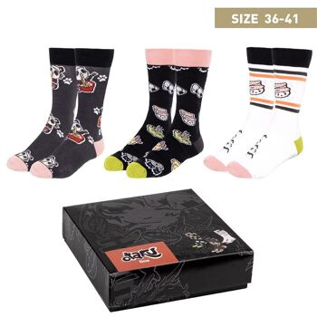 PACK DE CHAUSSETTES OTAKU 3 PIÈCES - 2900001708 1