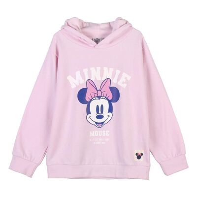 FELPA MINNIE CON CAPPUCCIO IN COTONE SPAZZOLATO - 2900000382