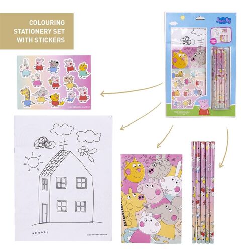 SET DE PAPELERÍA COLOREABLE PEPPA PIG - 2700000771