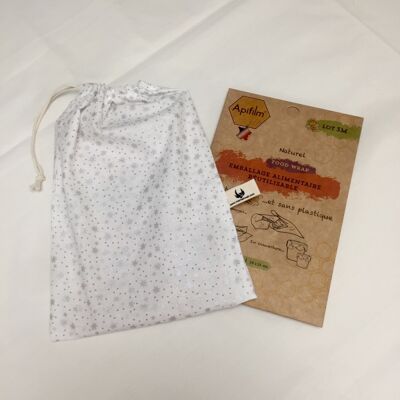 Organic cotton bag: silver stars