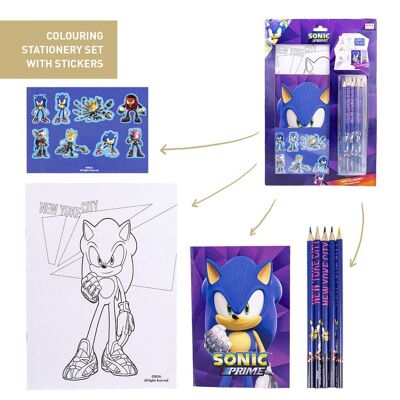 SET DE PAPELERÍA COLOREABLE SONIC PRIME - 2700000773