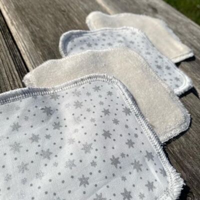 Make-up removing wipe - set of 4 Silver stars