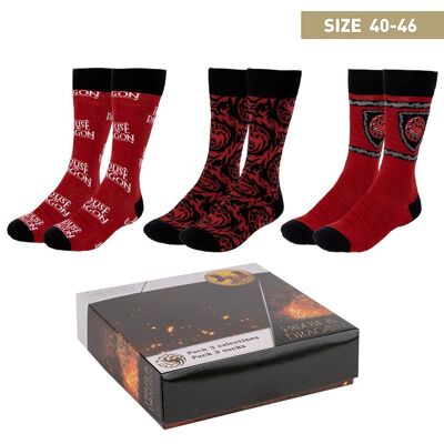 PACK OF 3 PIECE SOCKS HOUSE OF DRAGON - 2900001892