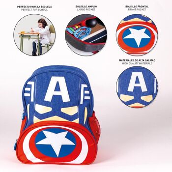 SAC À DOS ÉCOLE POUR ENFANTS AVENGERS CAPTAIN AMERICA - 2100004363 3