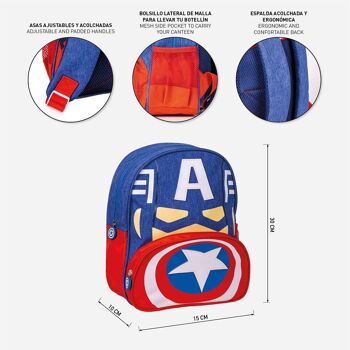 SAC À DOS ÉCOLE POUR ENFANTS AVENGERS CAPTAIN AMERICA - 2100004363 4