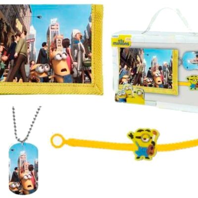 Set Regalo (billetero, pulsera y colgante) Minions - 93164