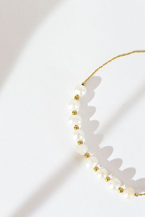 Bracelet Perles d'eau douce-chaine fine en acier inoxydable