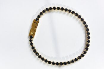 Bracelet zirconium noir 1