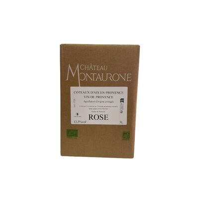 BIB Château Montaurone Rosé Wine AOP Coteaux d'Aix en Provence ORGANIC - 5 L