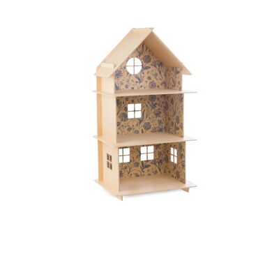 Dreistöckiges Puppenhaus aus Holz / Modernes Puppenhaus