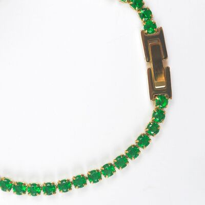 Bracelet zirconium vert