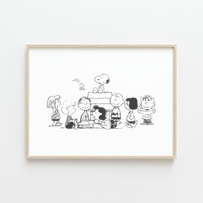 Poster Snoopy The Gang: Interior decoration for Snoopy lovers