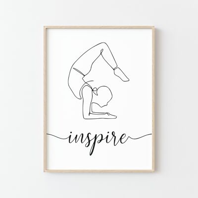 Inspire Exhale Yoga Poster for Studios