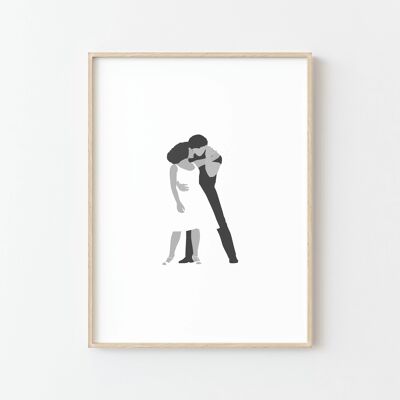 Póster de Dirty Dancing: clásico y único en blanco y negro