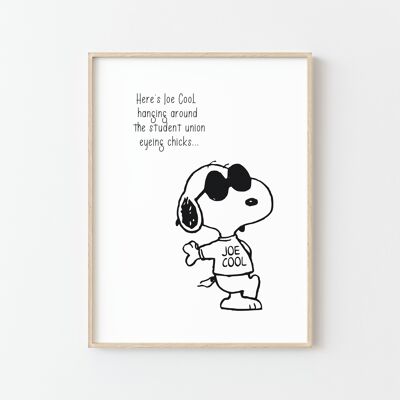 Snoopy Joe Cool Poster decorativo da appendere in giro