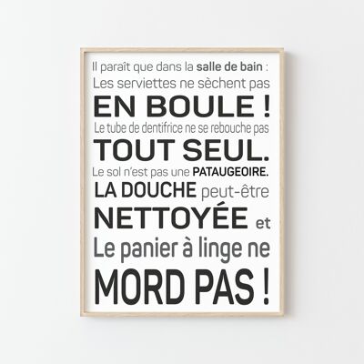 'Bathroom Key Principle' Poster - The Perfect Reminder for your Home!