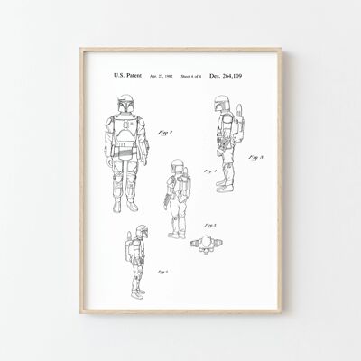Star Wars Boba Fett Poster – Vintage und moderne Wanddekoration
