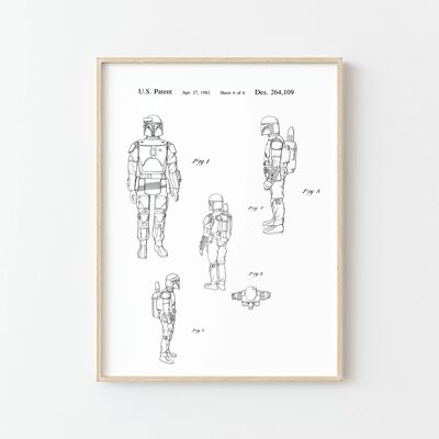 Poster di Star Wars Boba Fett - Decorazione da parete vintage e moderna