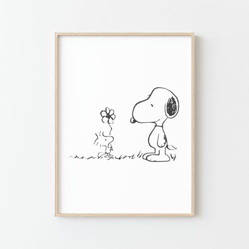 Affiche Snoopy Woodstock: Votre Dessin Animé en Décoration Murale!