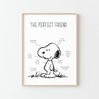 Póster Snoopy - 'El amigo perfecto': ¡Un regalo único y conmovedor!