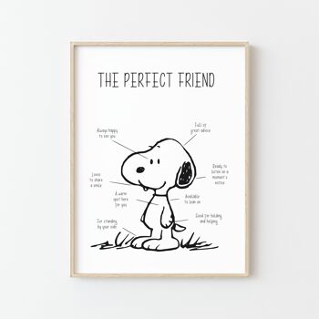 Affiche Snoopy - 'L'ami parfait' : Un cadeau touchant et unique!