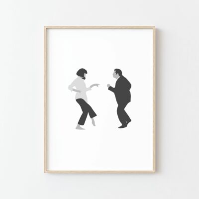 Pulp Fiction Poster in Black &amp; White – A Cinema Classic on Your Wall