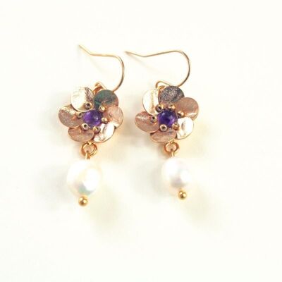 Douce Anémone earrings - Sodalite