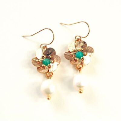 Boucles d'oreilles Douce Anémone - Amazonite