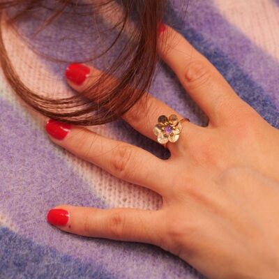 Jolie Anémone Ring – Amethyst