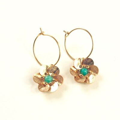 Rieuse Anemone earrings - Amazonite