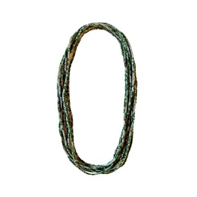 Knitted necklace "SloWool" grey/green