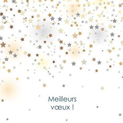 Mini carte de voeux ETOILES DOREES