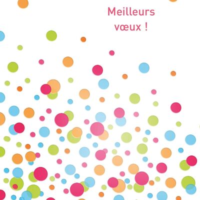 Mini carte de voeux BULLES COULEURS