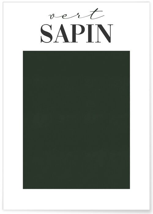 Affiche Vert Sapin