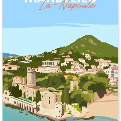Cartel de la ciudad de Mandelieu-la-Napoule