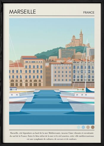 Affiche ville Marseille Vintage 3