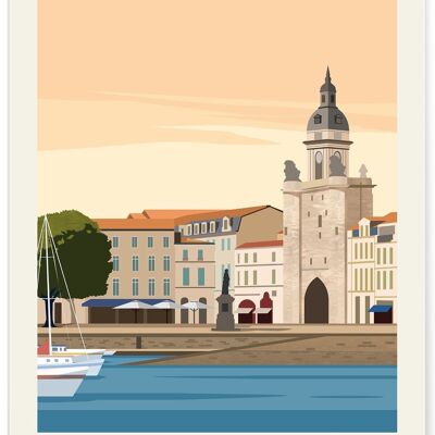 Cartel vintage de la ciudad de La Rochelle