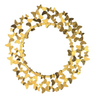 GOLD BUTTERFLIES MIRROR - 80x4x80cm