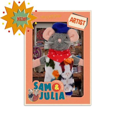 Peluche per bambini - Mouse Artist (12 cm) - The Mouse Mansion