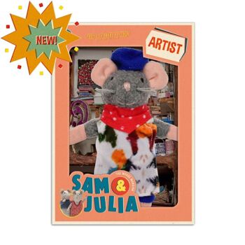 Peluche pour enfants - Artiste souris (12 cm) - The Mouse Mansion 1