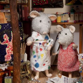 Peluche pour enfants - Artiste souris (12 cm) - The Mouse Mansion 3