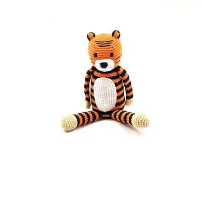 Sonaglio tigre giocattolo per bambini - arancione tenue