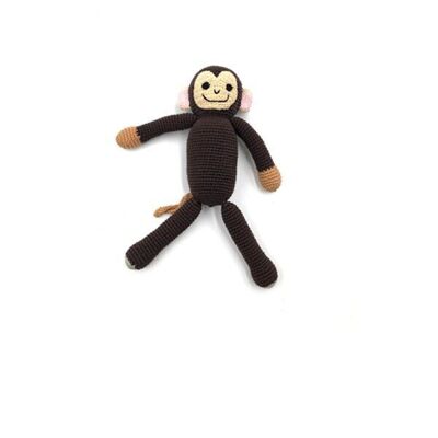 Sonaglio scimmia giocattolo per bambini - marrone