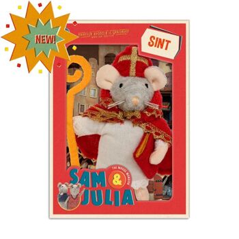 Peluche Enfant - Souris Sinterklaas (12 cm) - The Mouse Mansion 1