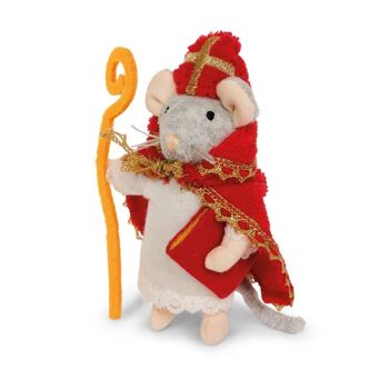 Peluche Enfant - Souris Sinterklaas (12 cm) - The Mouse Mansion 3
