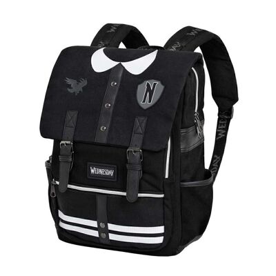 Wednesday Varsity-Oxford Backpack, Black