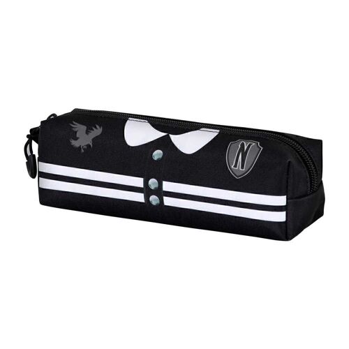 Miércoles Varsity-Estuche Portatodo Cuadrado FAN 2.0, Negro