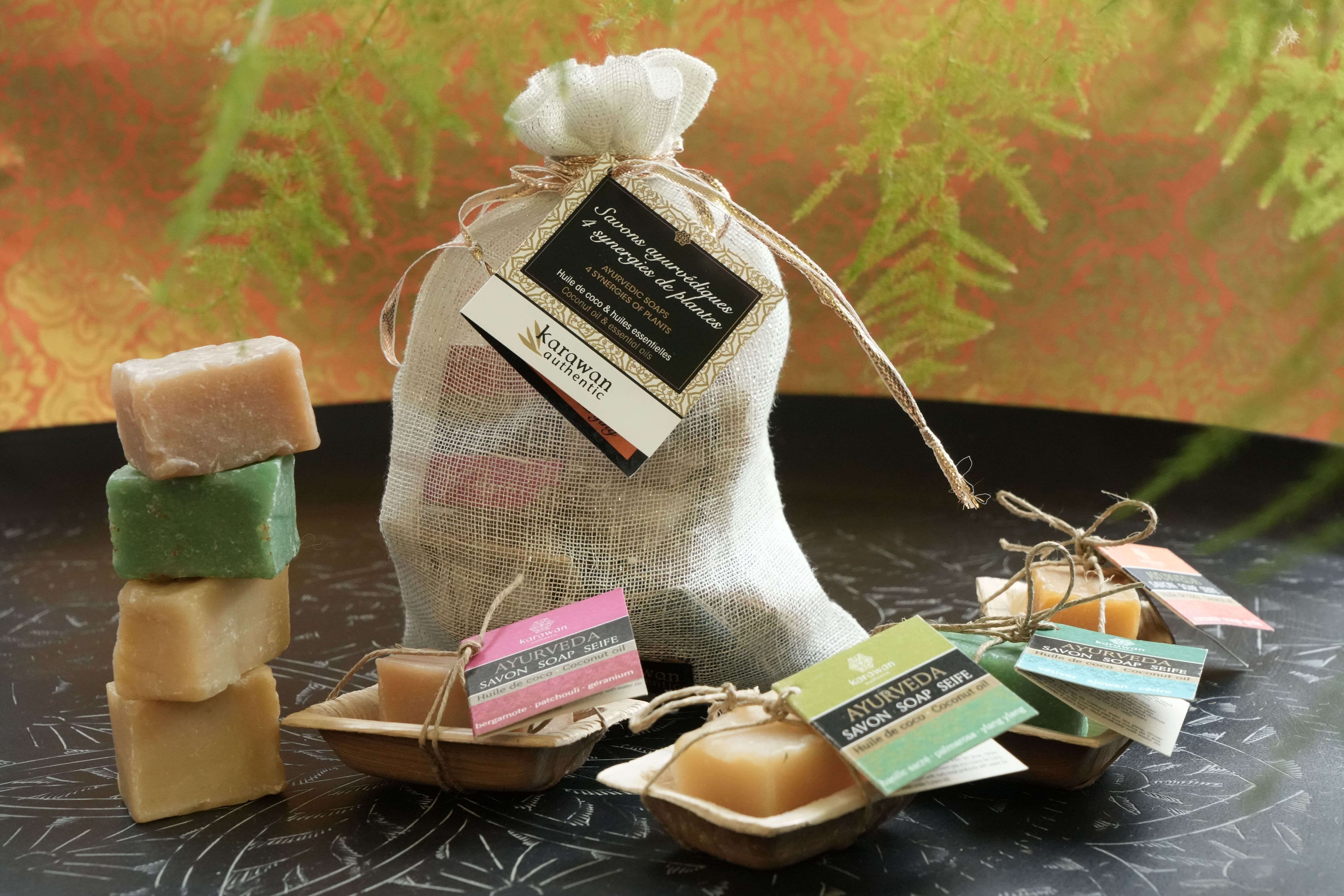 BEUTEL 4 AYURVEDISCHE SEIFEN